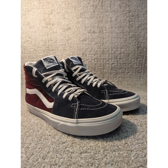 Vans Shoes Mens 9 SK8 Hi Skateboarding Sneaker Burgundy...